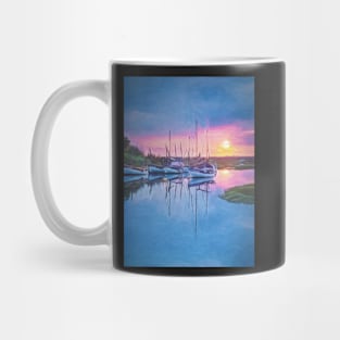 Sunset at Blakeney a Digital Painting Mug